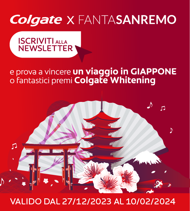 Colgate x Fantasanremo promotion image Colgate x Fantasanremo promotion image